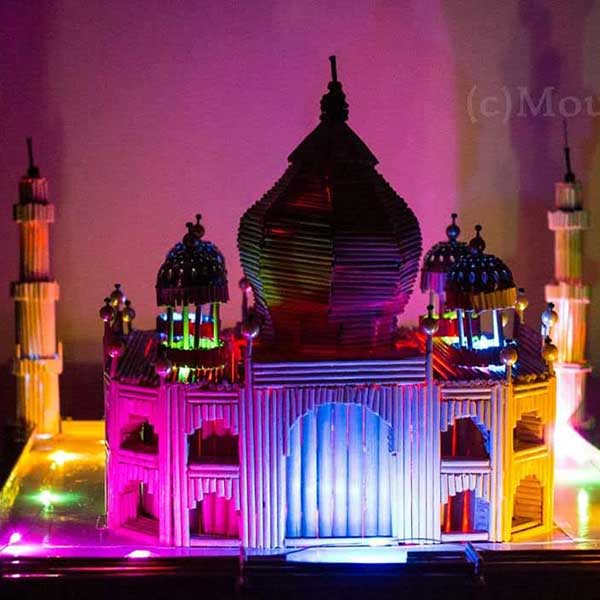 Taj Mahal with Bamboo skewers 